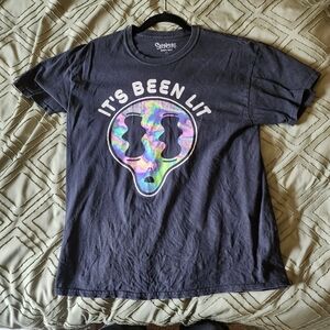 Spencer's Dark Tee with Colorful Alien Design